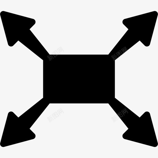 展开四个箭头矩形按钮管理用户界面图标svg_新图网 https://ixintu.com 展开四个箭头矩形按钮 管理用户界面