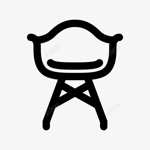 埃姆斯扶手椅古典家具图标svg_新图网 https://ixintu.com 古典 埃姆斯扶手椅 消费品 设计家具