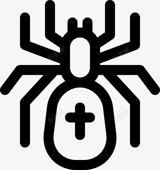蜘蛛动物万圣节图标svg_新图网 https://ixintu.com 万圣节 冒险和游戏 动物 昆虫 毒药 狼蛛 蜘蛛