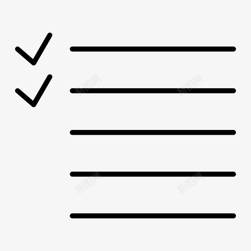 列表项项目符号检查图标svg_新图网 https://ixintu.com 列表项 完成 检查 检查表 项目符号