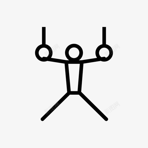吊环体操奥运会图标svg_新图网 https://ixintu.com 体操 吊环 奥运会
