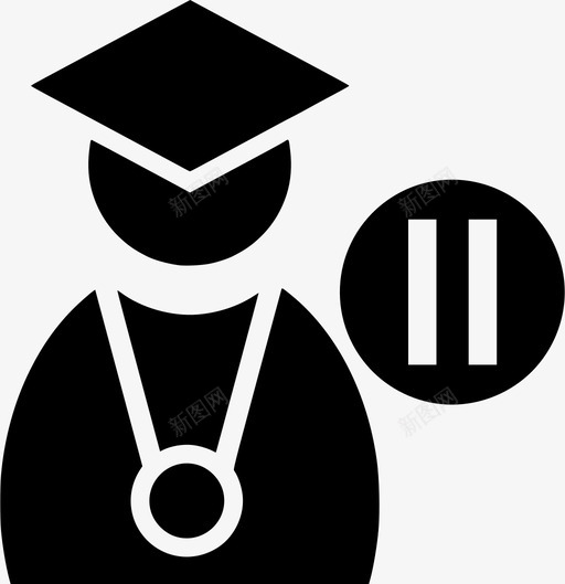 荣誉学生暂停毕业生荣誉学生图标svg_新图网 https://ixintu.com 毕业生 荣誉学生 荣誉学生举行 荣誉学生暂停