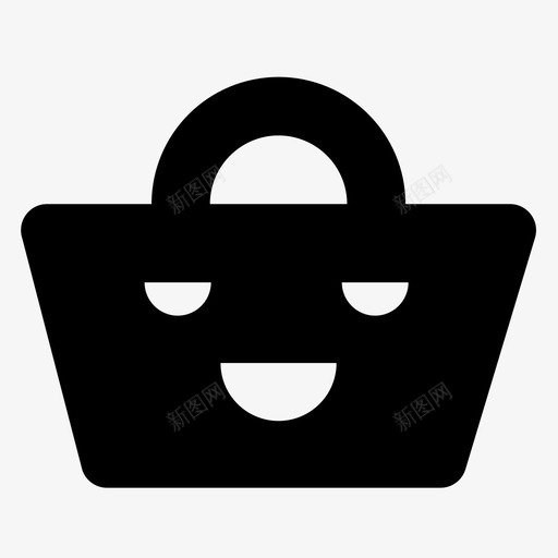 购物袋购买电子商务图标svg_新图网 https://ixintu.com 电子商务 笑脸 购买 购物袋