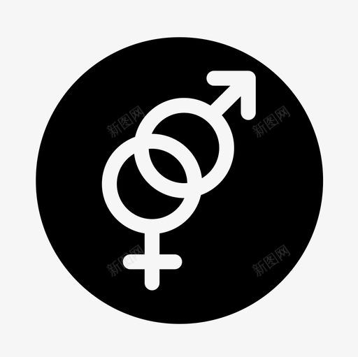 性别性别符号男性和女性图标svg_新图网 https://ixintu.com 卫生间 性 性别 性别圆形实心图标集 性别符号 男性和女性