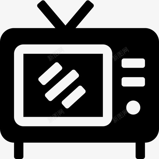 电视天线电子图标svg_新图网 https://ixintu.com 充满了栖息地 复古 天线 电子 电视