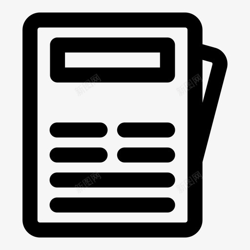 文章期刊版面图标svg_新图网 https://ixintu.com 报纸 文章 期刊 版面 论文