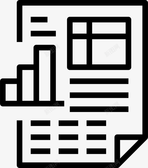 业务报表文档管理图标svg_新图网 https://ixintu.com 业务报表 文档 灰尘线概念图标业务管理 管理 纸张