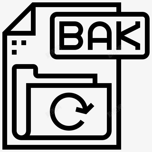 文件类型bak图标svg_新图网 https://ixintu.com bak 文件类型 文档 设计