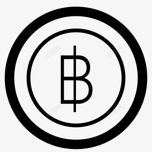 泰铢币货币付款图标svg_新图网 https://ixintu.com 付款 泰铢币 货币
