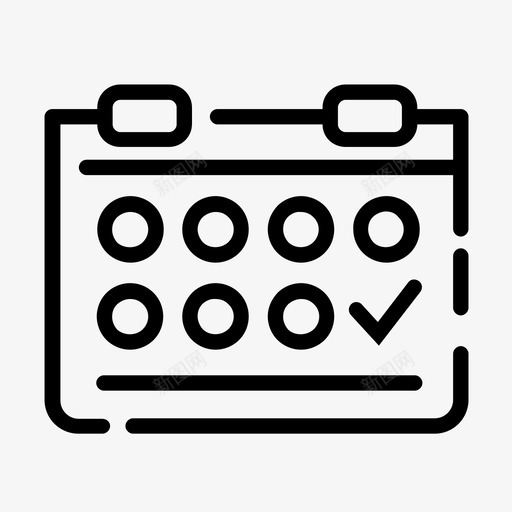 日历业务办公室图标svg_新图网 https://ixintu.com 业务 办公室 日历 日程安排 组织者