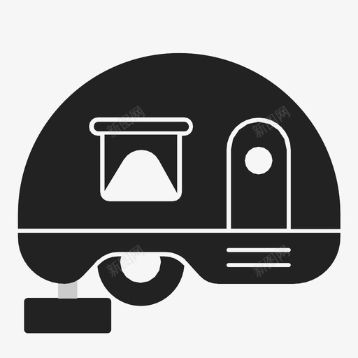旅行拖车汽车运输工具图标svg_新图网 https://ixintu.com 旅行拖车 汽车 车轮 运输工具