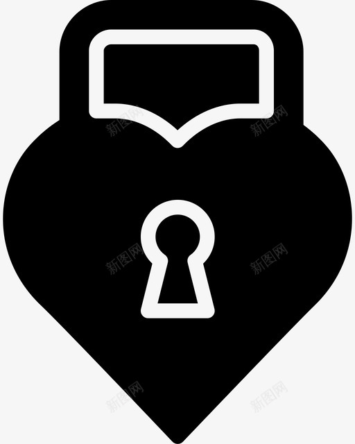 锁定的心生活方式爱图标svg_新图网 https://ixintu.com 浪漫 爱 生活方式 粉碎图标浪漫生活方式2固体 锁定的心