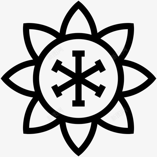 花阿斯特拉庆祝图标svg_新图网 https://ixintu.com 叶 圣诞线图标 庆祝 紫罗兰 花 阿斯特拉