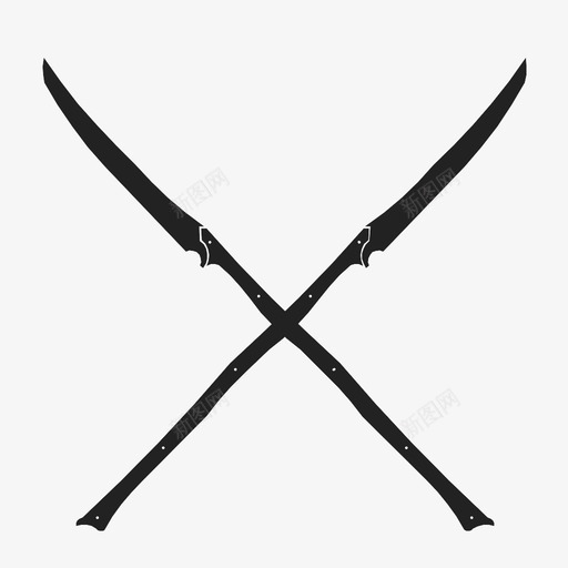 长柄刀刃武器图标svg_新图网 https://ixintu.com 刀刃 武器 长柄