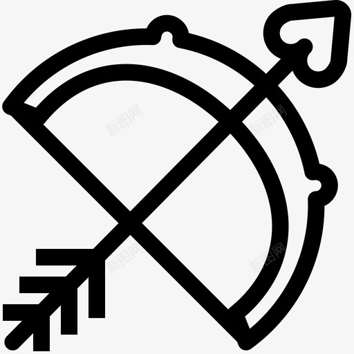 丘比特之箭弓爱图标svg_新图网 https://ixintu.com 丘比特之箭 弓 情人节 爱 美味的情人节
