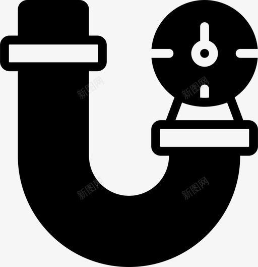 压力计流量水图标svg_新图网 https://ixintu.com 压力计 水 流量 粉碎管和水流量固体