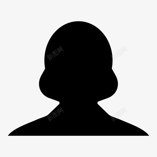 女人个人资料图标svg_新图网 https://ixintu.com 个人资料 人 化身矢量图标 女 用户