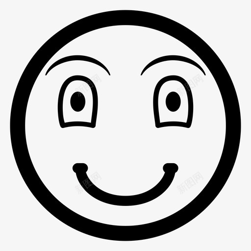 微笑表情脸图标svg_新图网 https://ixintu.com 微笑 心情 快乐 脸 表情