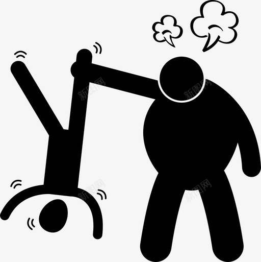 欺负弱者打强图标svg_新图网 https://ixintu.com 弱 强 打 欺负弱者 瘦的男人 霸凌