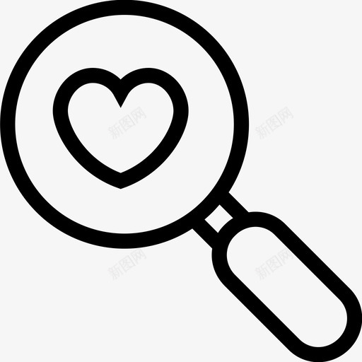 寻找爱找到爱心图标svg_新图网 https://ixintu.com 寻找爱 心 找到爱 放大 爱 爱和浪漫线图标