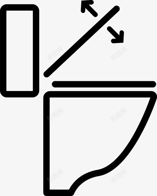 马桶盖可选关闭图标svg_新图网 https://ixintu.com 关闭 厕所 可选 打开 收费 替代日本象形图厕所 马桶盖