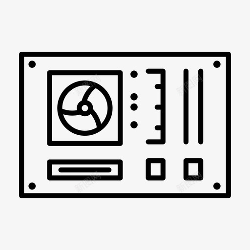 主板电脑电脑零件图标svg_新图网 https://ixintu.com it 主板 电子板 电脑 电脑零件