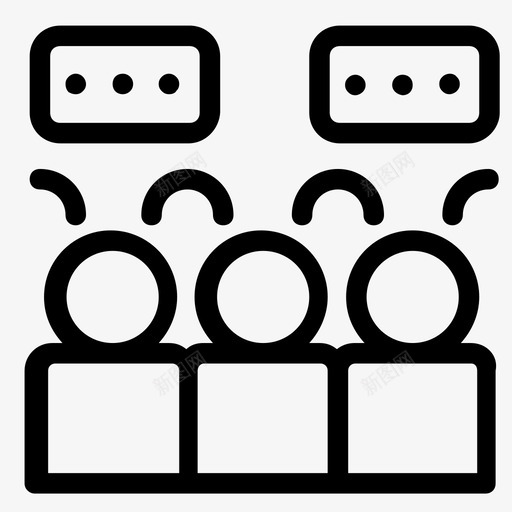 会议公司谈话图标svg_新图网 https://ixintu.com 会议 公司 团队 成员 谈话 面试
