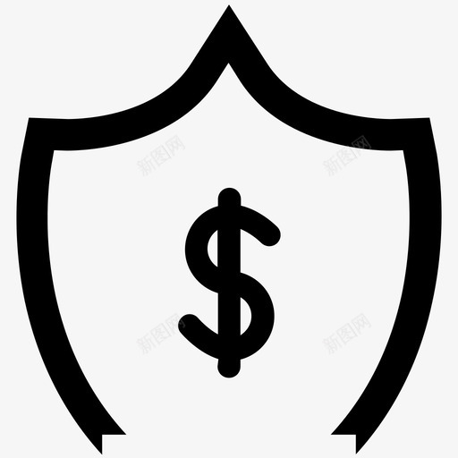 货币保险商业保险担保图标svg_新图网 https://ixintu.com 保护 商业保险 安全 担保 盾牌 货币保险
