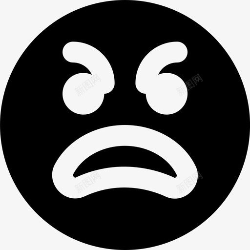 愤怒表情漂亮图标表情2md纯色svg_新图网 https://ixintu.com 愤怒 漂亮图标表情2md纯色 表情