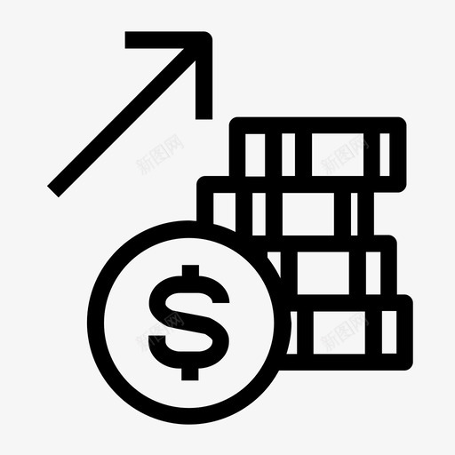 利润硬币货币图标svg_新图网 https://ixintu.com 利润 硬币 货币 货币上涨 货币硬币金融 金融
