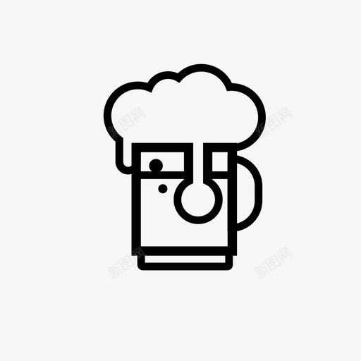 啤酒酒杯子图标svg_新图网 https://ixintu.com 啤酒 杯子 派对 玻璃杯 酒