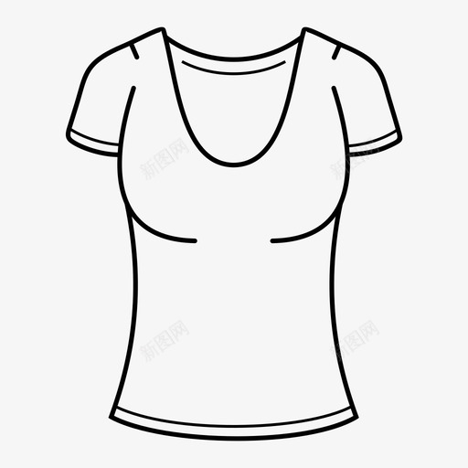 女式t恤衣服半身图标svg_新图网 https://ixintu.com t恤 半身 女式t恤 衣服
