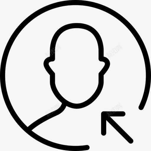 用户和化身人界面图标svg_新图网 https://ixintu.com 人 用户和化身 界面 细线图标用户和化身2