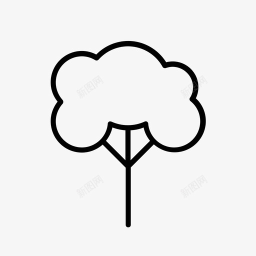 树自然户外图标svg_新图网 https://ixintu.com 公园 户外 树 树木 植物 自然