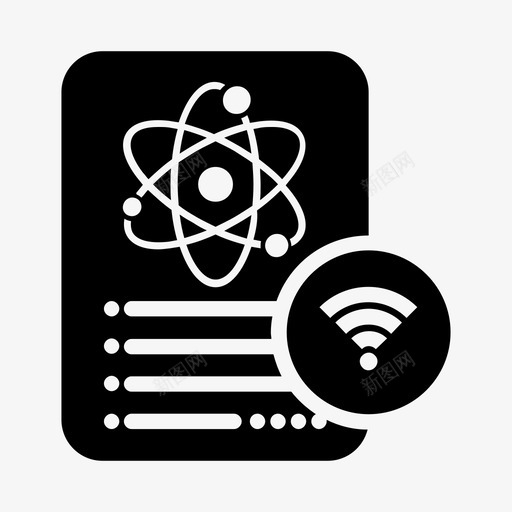 科学文档无线笔记纸张图标svg_新图网 https://ixintu.com wifi 科学文档无线 笔记 纸张