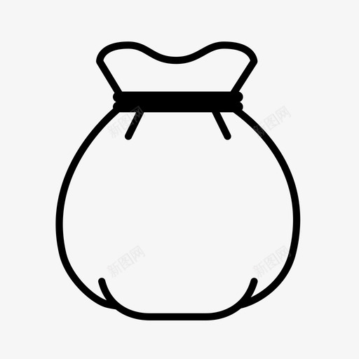 钱袋银行预算图标svg_新图网 https://ixintu.com 收钱 现金 财富 钱袋 银行 预算