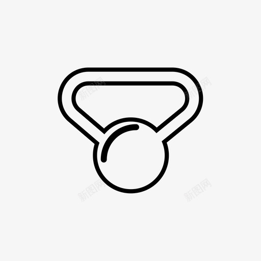 壶铃设备健身图标svg_新图网 https://ixintu.com 体重 健康 健身 壶铃 设备
