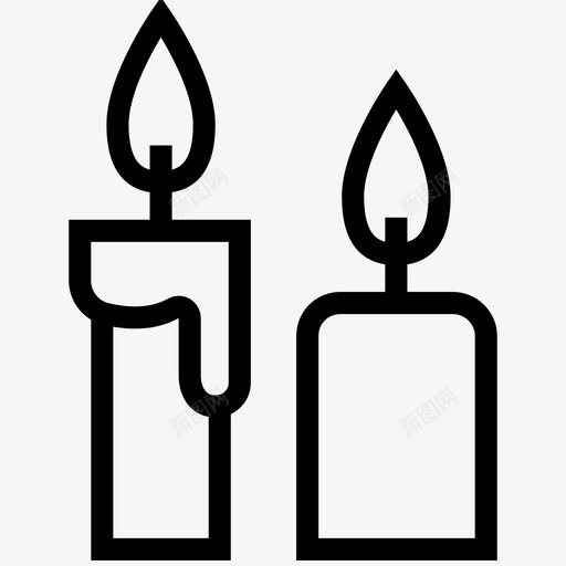 蜡烛庆祝圣诞节图标svg_新图网 https://ixintu.com 假日 冬天 圣诞线图标 圣诞节 庆祝 蜡烛