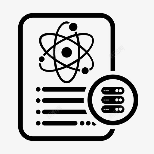 科学文献服务器数据笔记图标svg_新图网 https://ixintu.com 数据 科学文献服务器 笔记 论文
