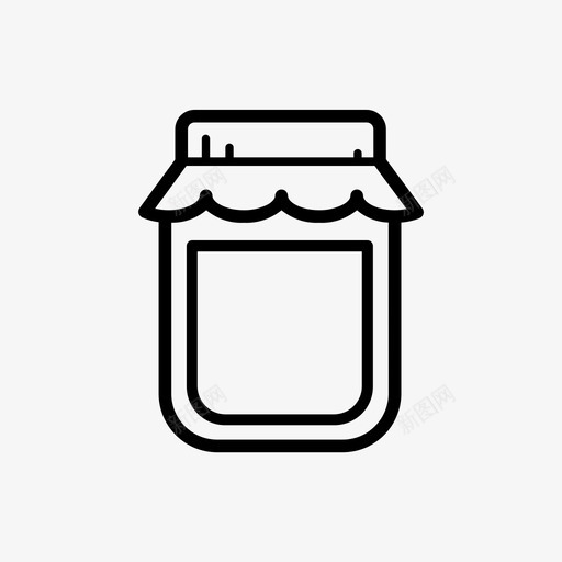罐子满的果酱图标svg_新图网 https://ixintu.com 果冻 果酱 满的 瓶子罐子 罐子