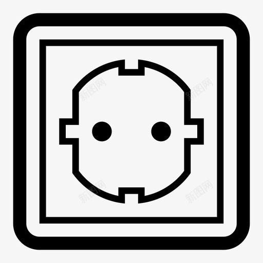 电源插座接线附件图标svg_新图网 https://ixintu.com 接线附件 电源插座