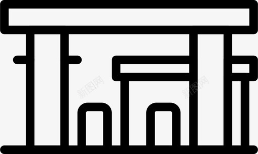 加油站建筑城市图标svg_新图网 https://ixintu.com 加油站 城市 城市景观 建筑 道路