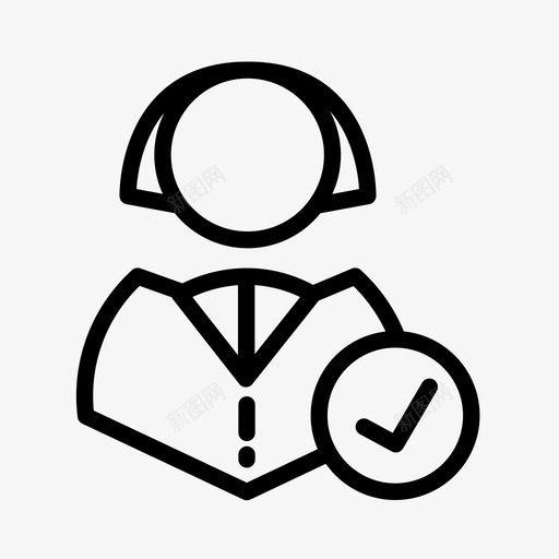 选择用户女性用户图标svg_新图网 https://ixintu.com 女性 用户 选择用户