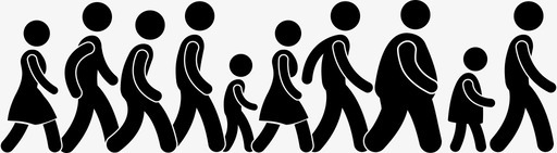 社区散步团体人群图标svg_新图网 https://ixintu.com 人群 团体 散步 社区散步