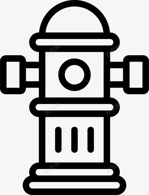 消防栓建筑城市图标svg_新图网 https://ixintu.com 城市 城市景观 建筑 消防栓 道路