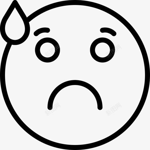 担心表情符号脸图标svg_新图网 https://ixintu.com 担心 漂亮图标表情2大纲 脸 表情符号