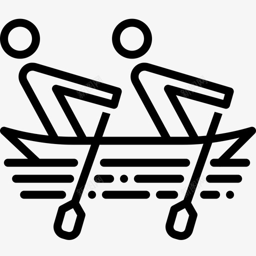 划船独木舟划桨图标svg_新图网 https://ixintu.com 划桨 划船 独木舟 露营和户外活动