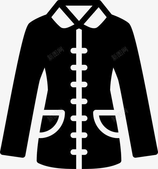 外套衣服时尚图标svg_新图网 https://ixintu.com 外套 女人 女人的衣服 时尚 衣服
