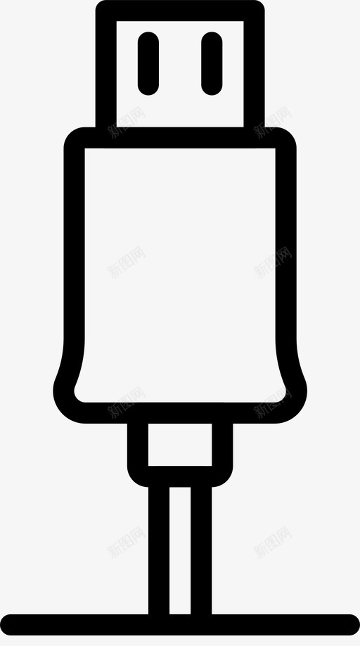 usb插头电缆连接器图标svg_新图网 https://ixintu.com smashicons连接器电缆轮廓 usb插头 电缆 连接器
