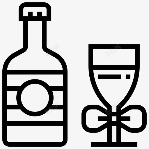 酒圣诞节元素图标svg_新图网 https://ixintu.com 元素 圣诞节 新年 酒